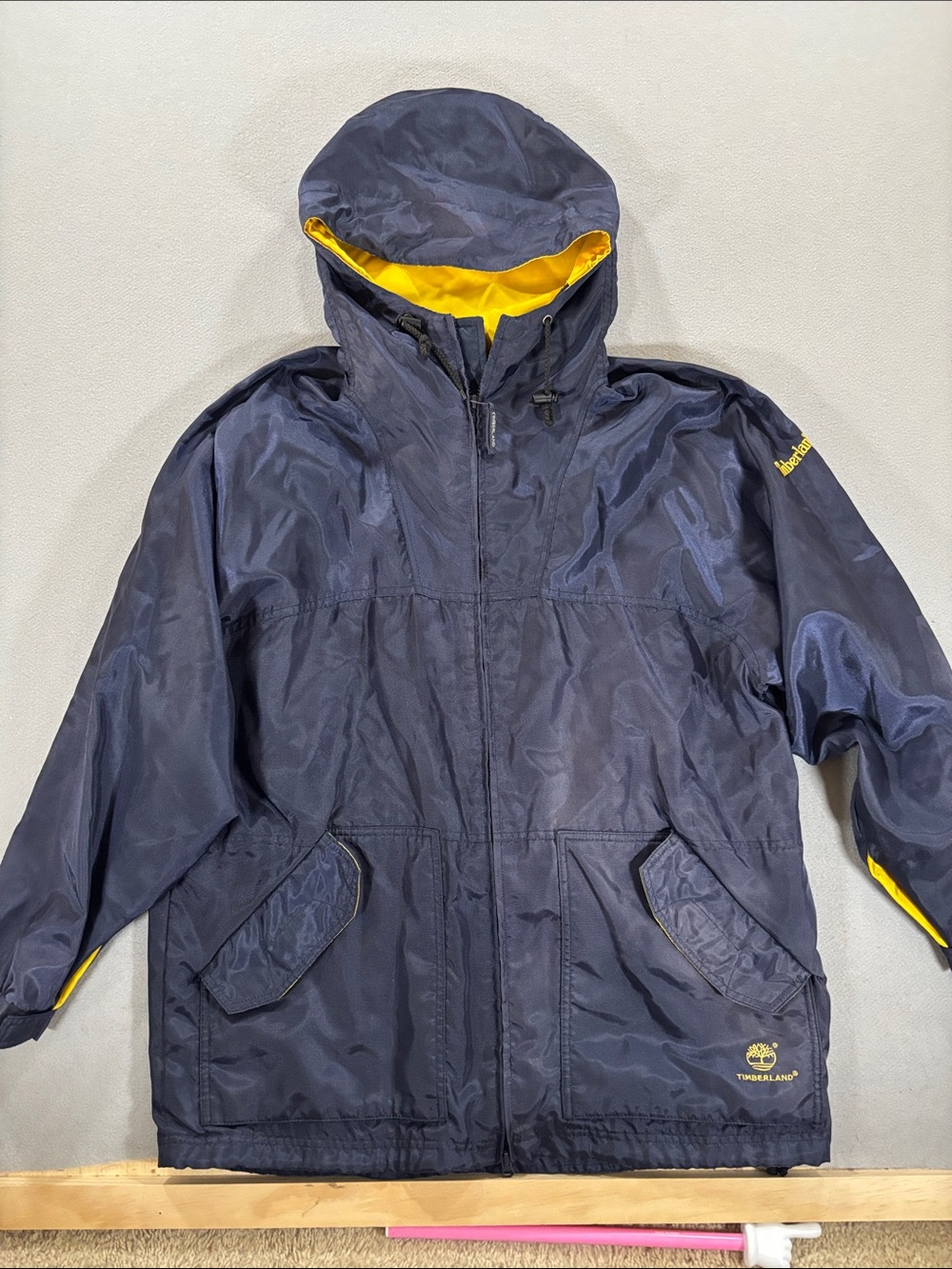 Timberland navy heavyweight outdoor windbreaker jacket M - Picture 3 of 15
